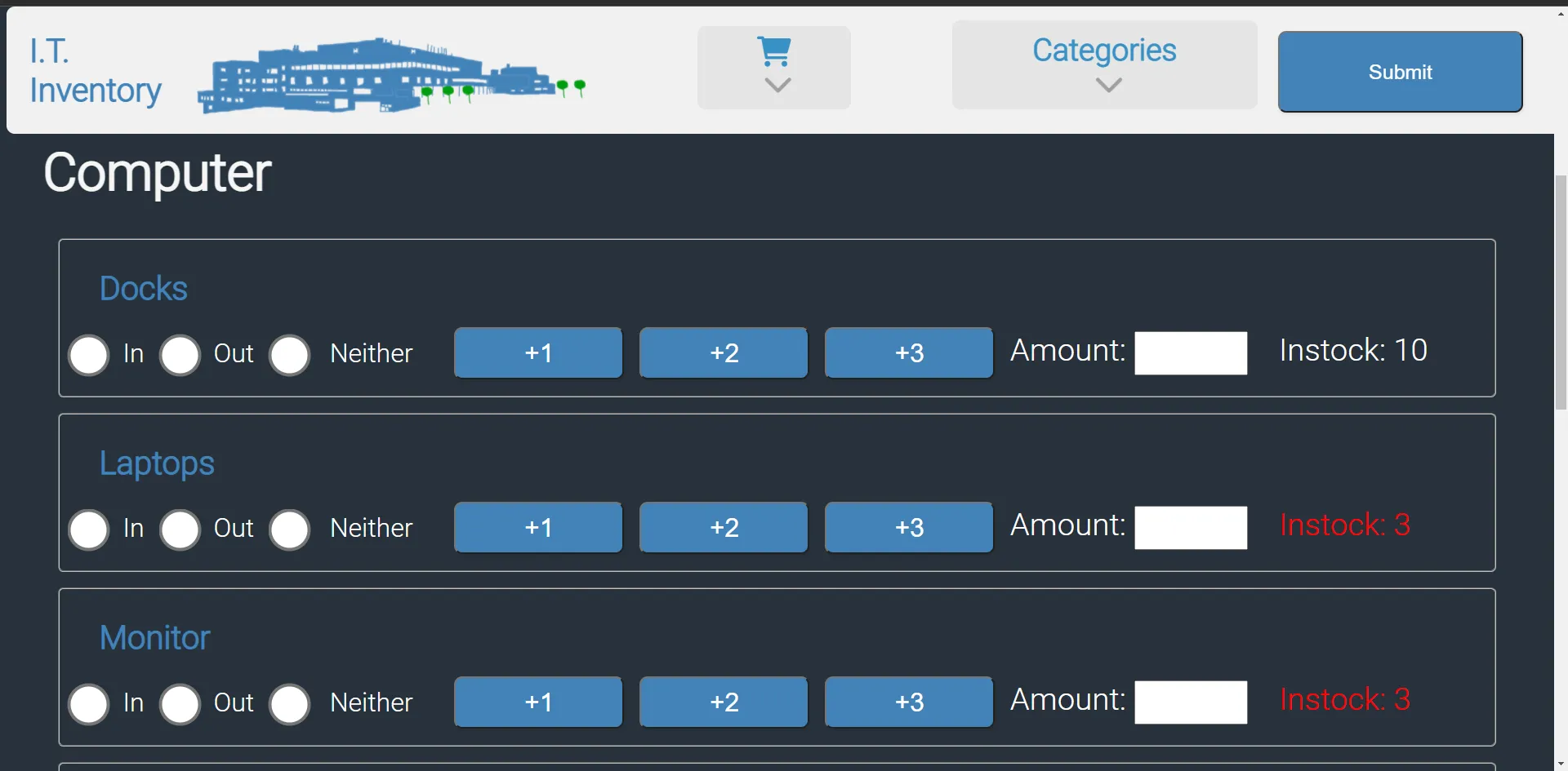 Asset Inventory Webpage