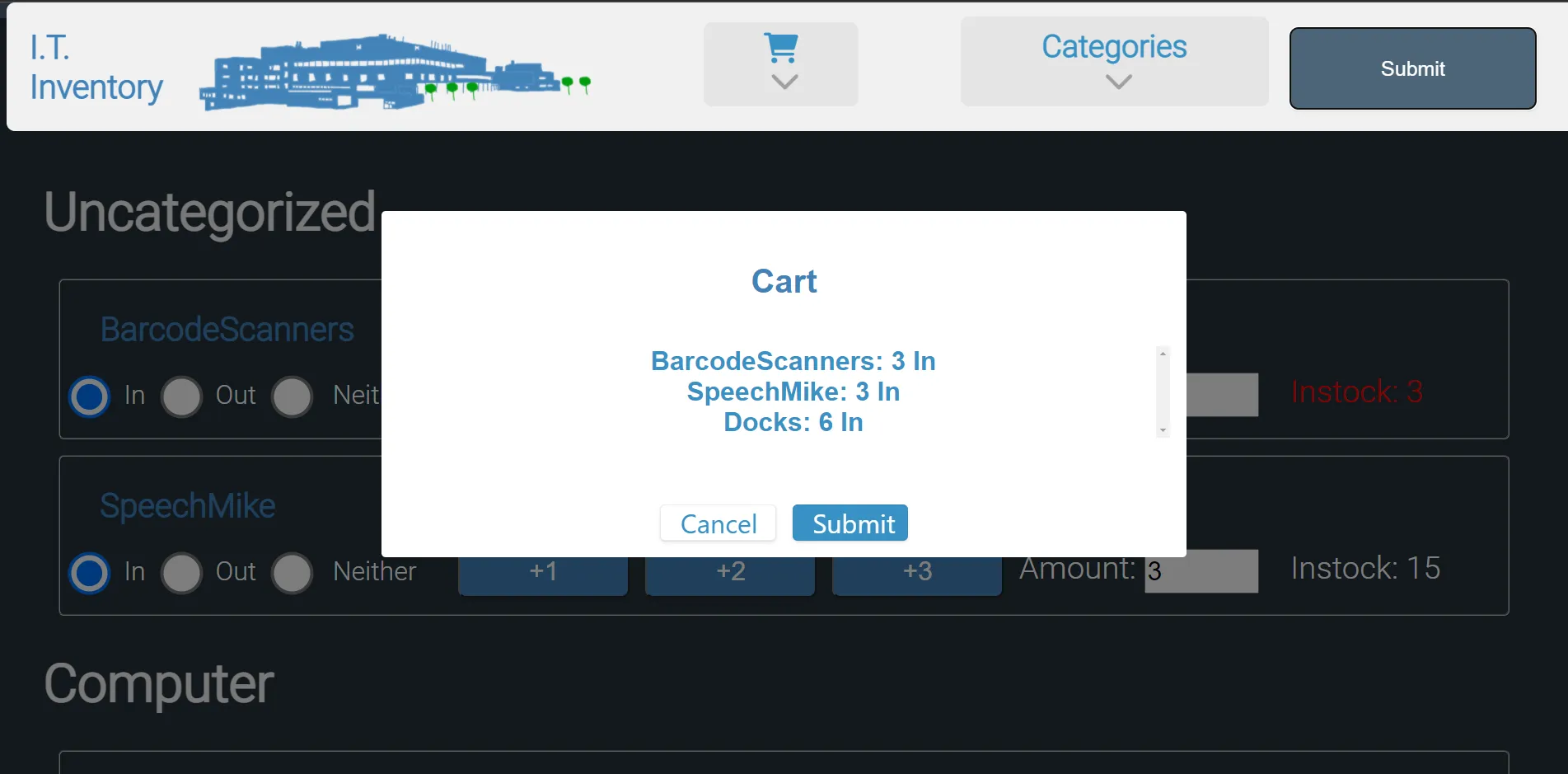 Asset Inventory Webpage