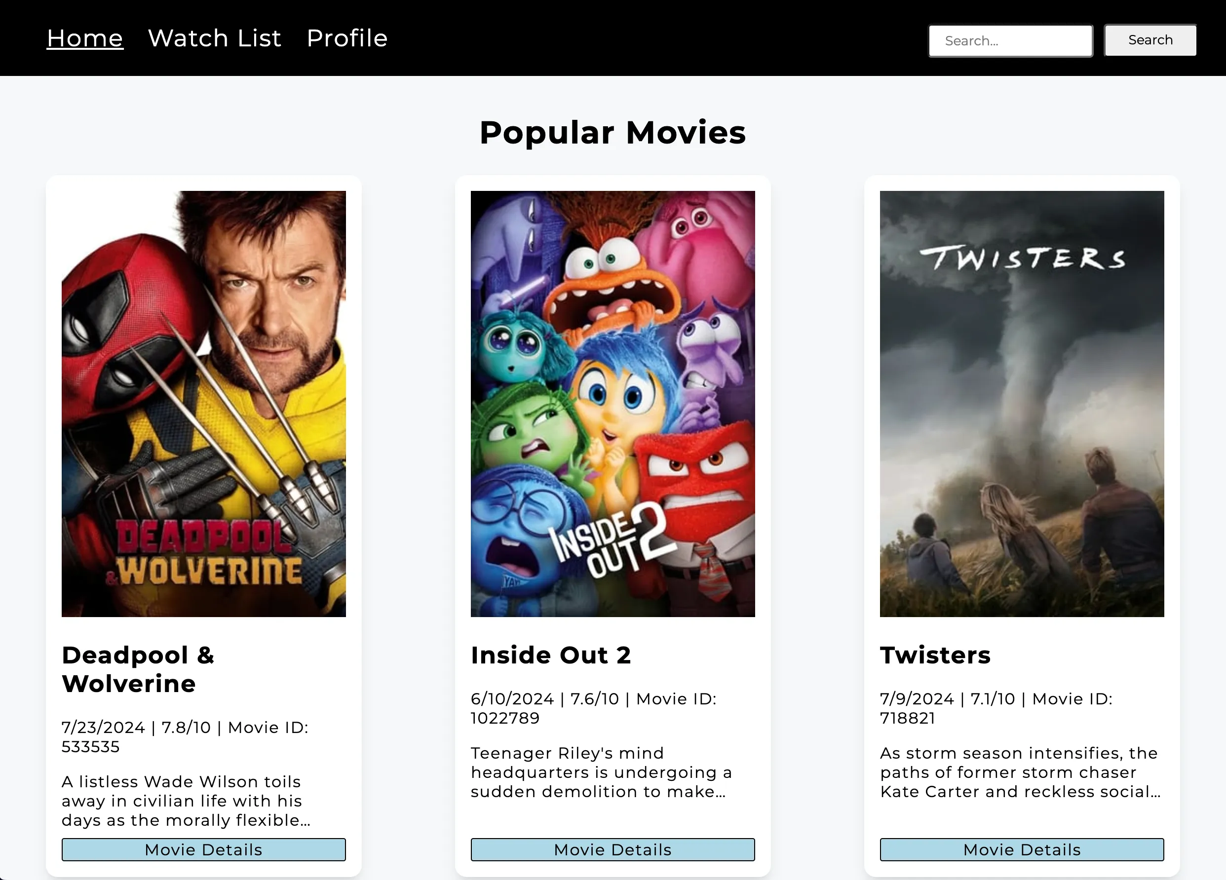 React Movie Watchlist